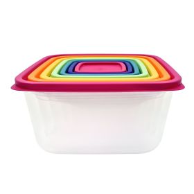 Plastic Rainbow Food Storage Set, Multi Color, 14 Count Plastic Rainbow Food Storage Set, Multi Color, 14 Count